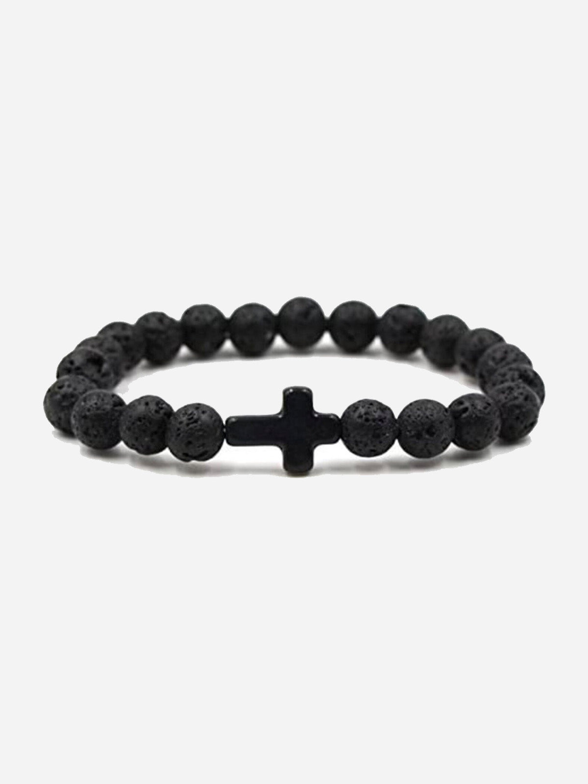 Healing Lava Stone Cross Bracelets